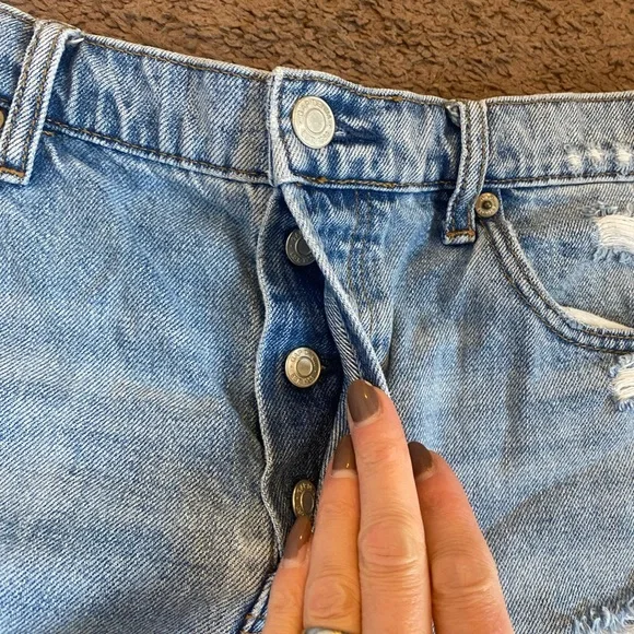 2 FOR $20 Gap Denim Cut-Off Cheeky Short High Rise Button Fly 100% Cotton 29 8 - Picture 4 of 10